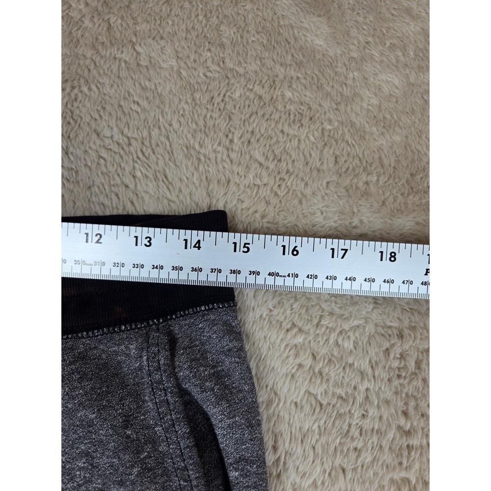 Aeropostale Mens XS Grey Marl Raw Hem Sweat Shorts Black Waistband 6174 - Picture 5 of 15